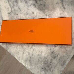 Hermes Orange  tie or scarf  Box